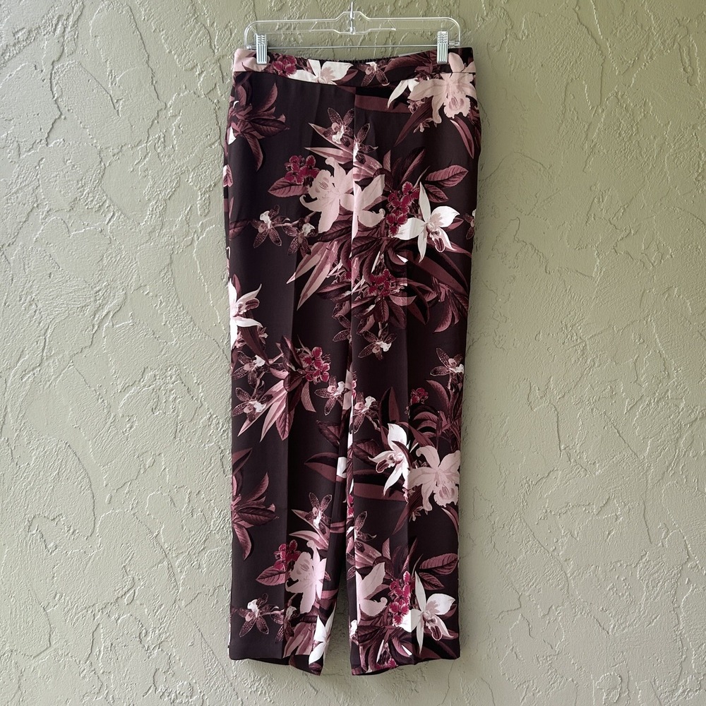 Chico's Women's Size 0 Brown Multicolor Small El Cielo Wide Leg Pull-On Pant NWT